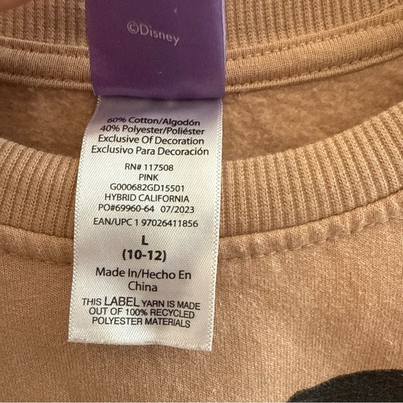 Disney Tan Sweatshirt with Purple and Gold Design - Picture 6 of 14